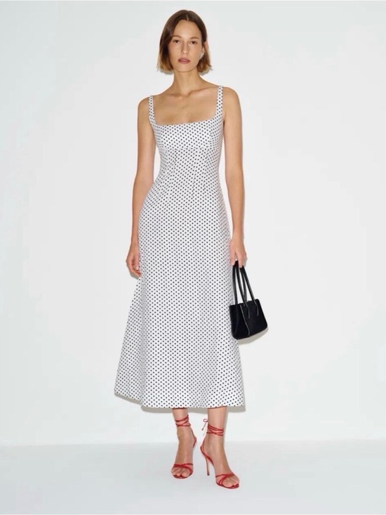 Reformation Dresses & Skirts - Reformation Sabine Polka Dot Linen Dress